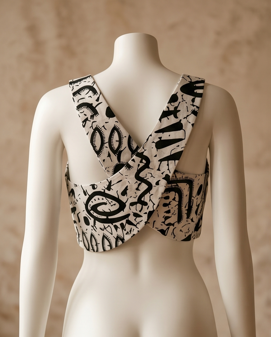 Crop top con espalda cruzada - WAKABI DESIGNS 