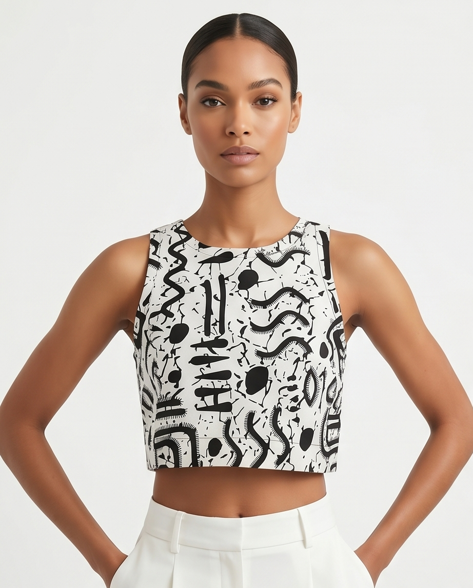 Crop top con espalda cruzada - WAKABI DESIGNS 