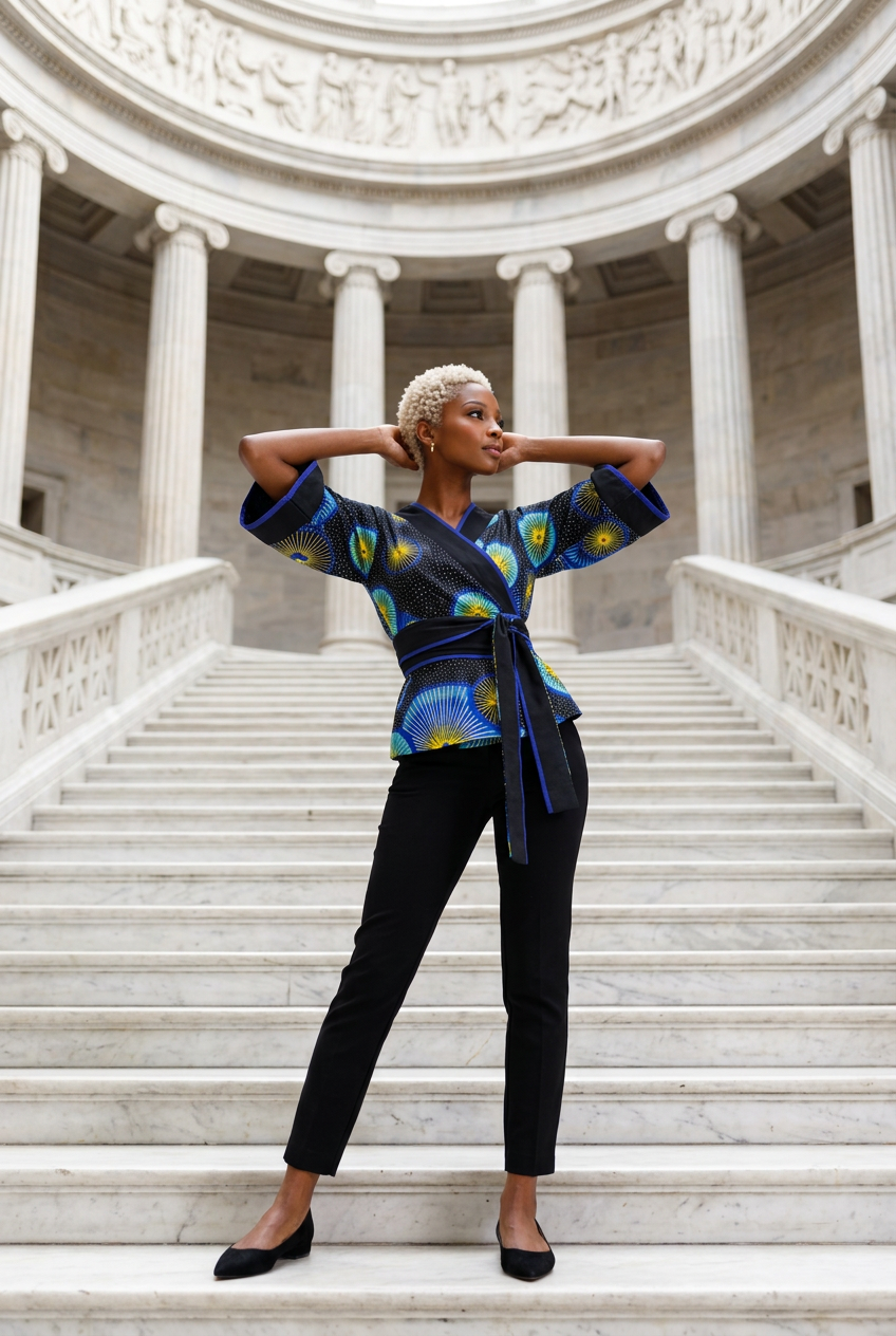 Japanese style kimono blouse