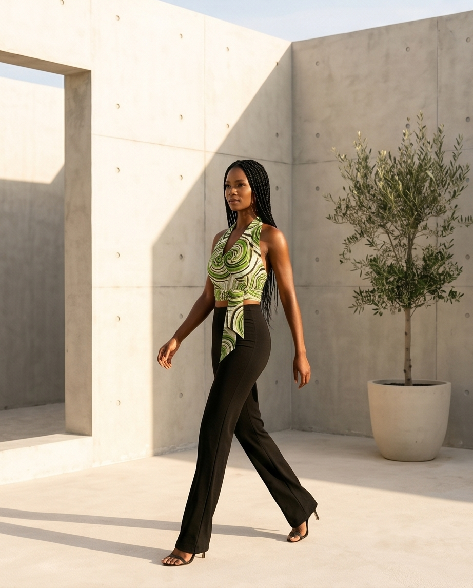 Top halter cruzada - WAKABI DESIGNS 
