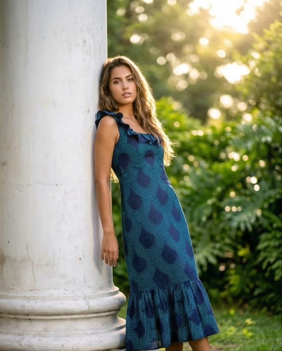 Female Dress with Ruffle Design