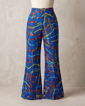 Bootleg african print trousers