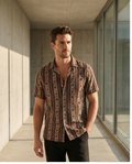 Brown bogolan cotton shirt