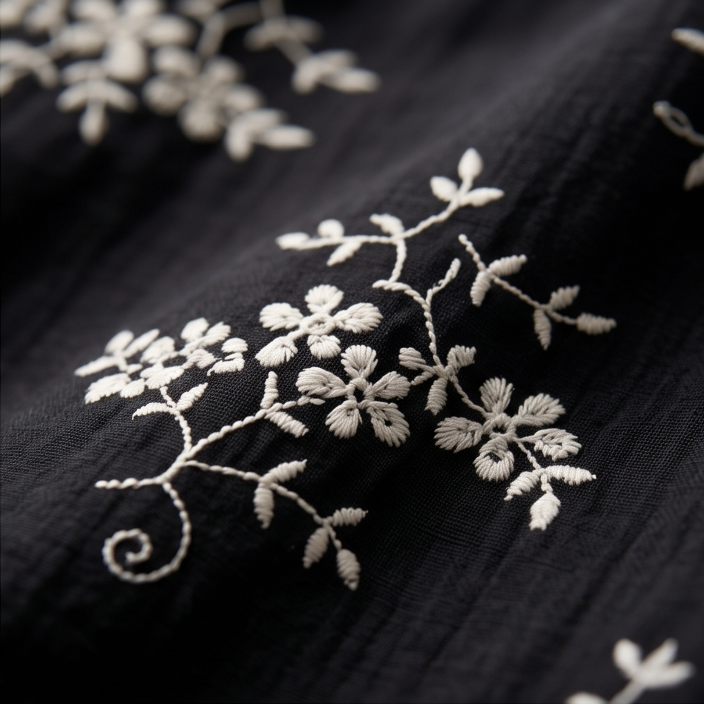 Floral summer black dress