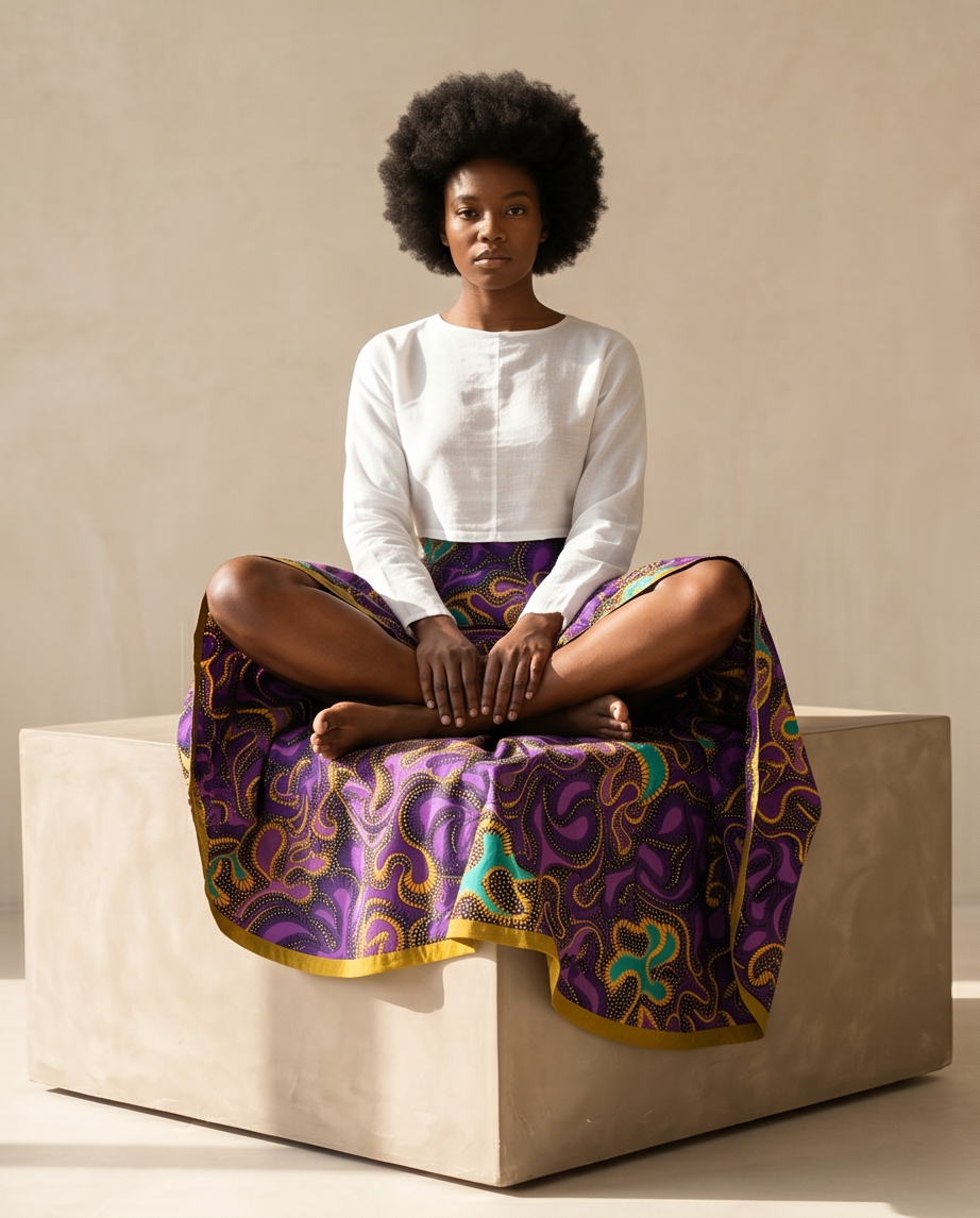 High low voluminous skirt