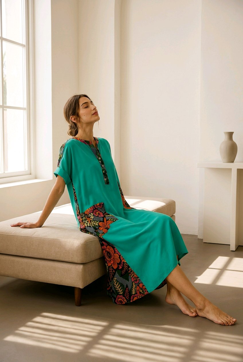 Green shirt dress