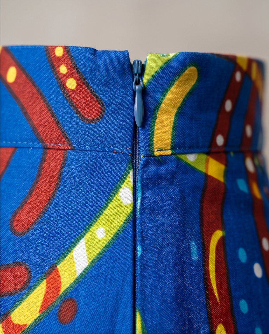 Bootleg african print trousers