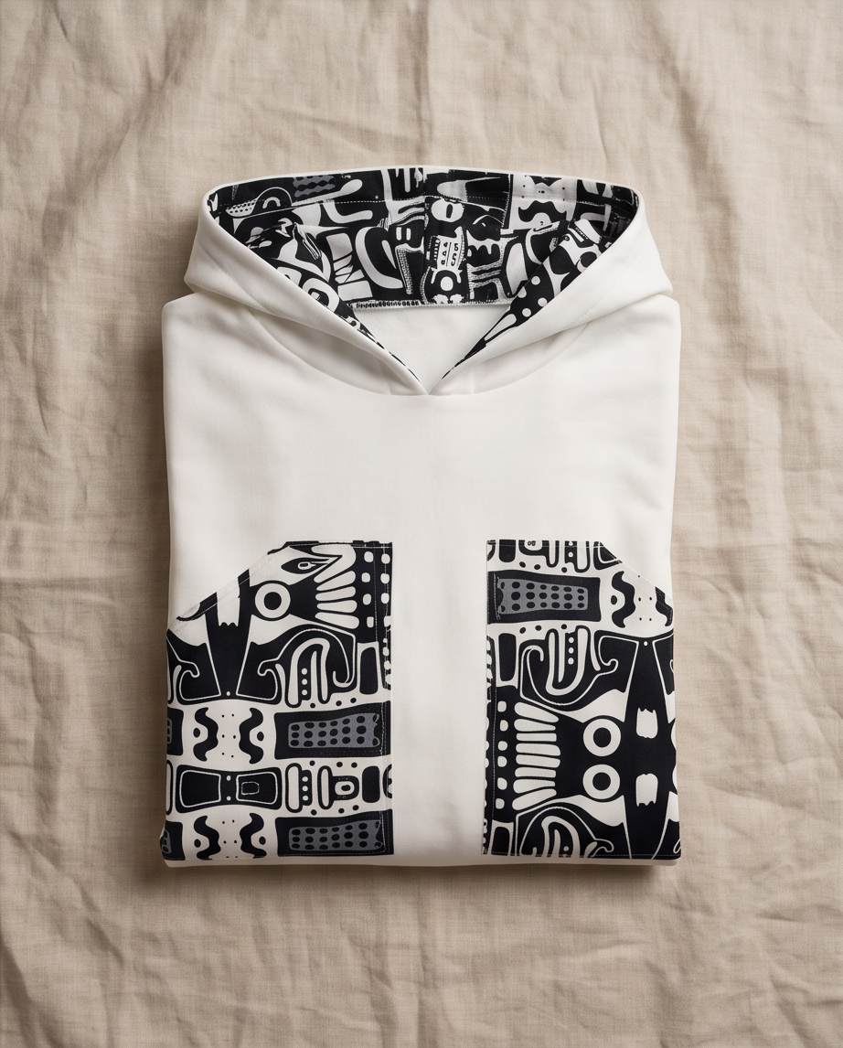 Hooded kaftan dress