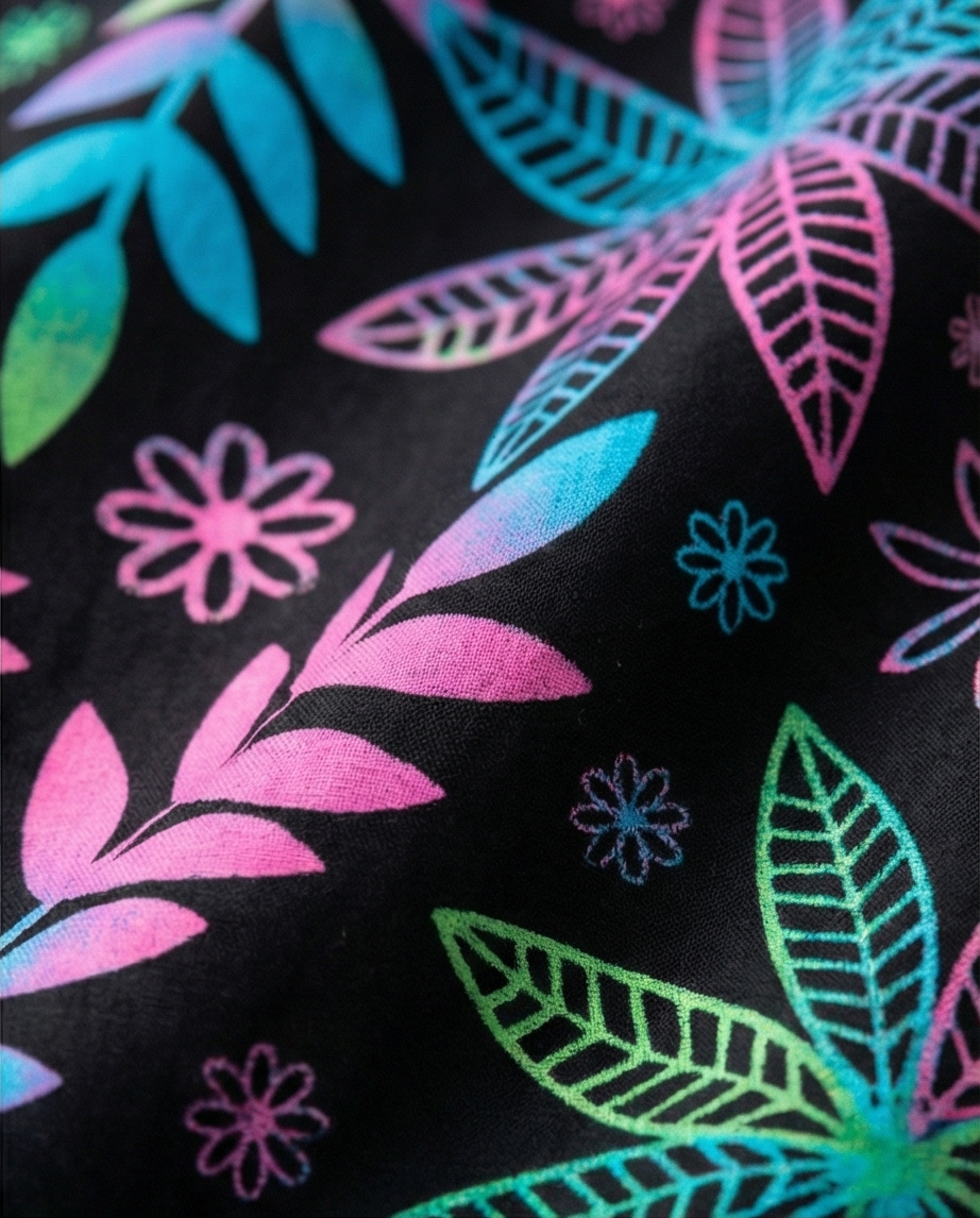 Floral African print midi circle skirt