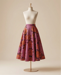 Pink floral african print skirt
