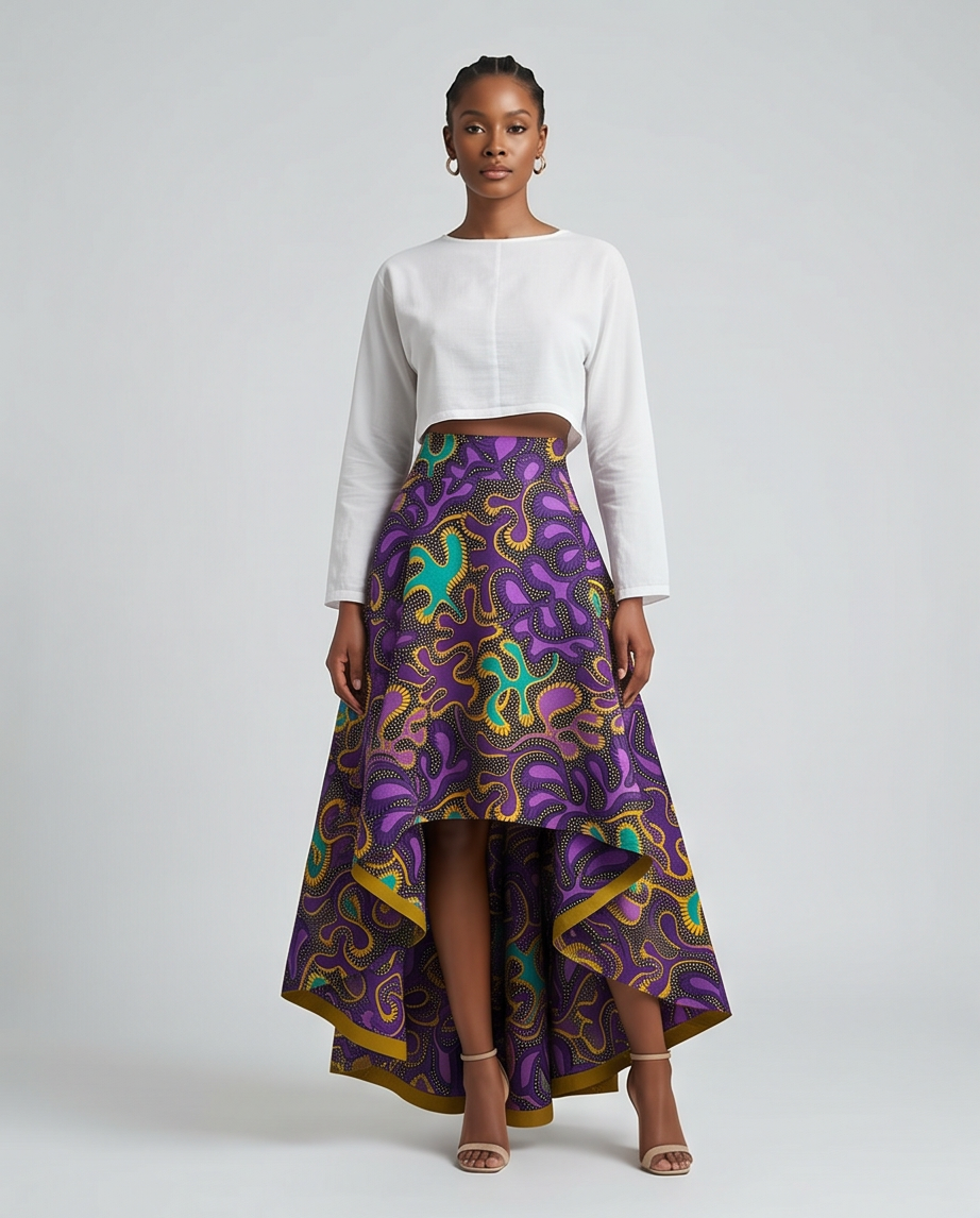 High low voluminous skirt