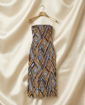 Strapless African Print Dress
