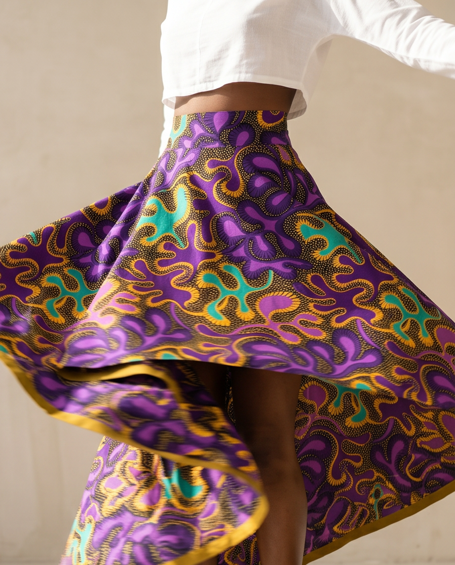 High low voluminous skirt