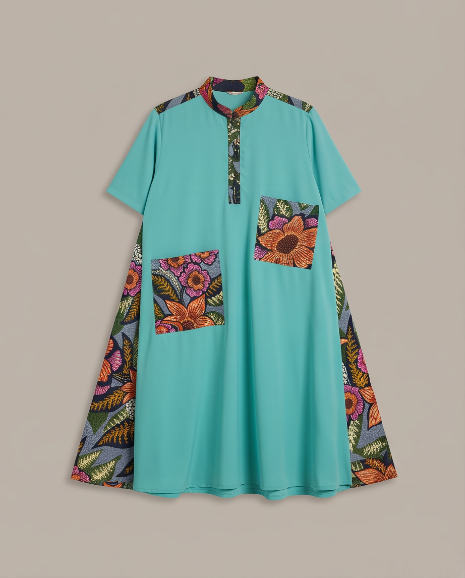 Green shirt dress