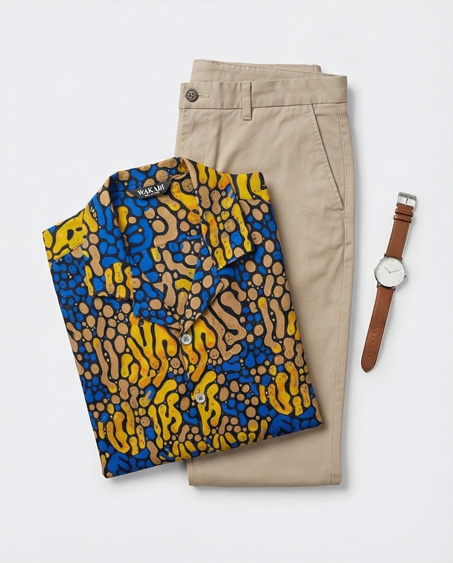 African print cotton shirt